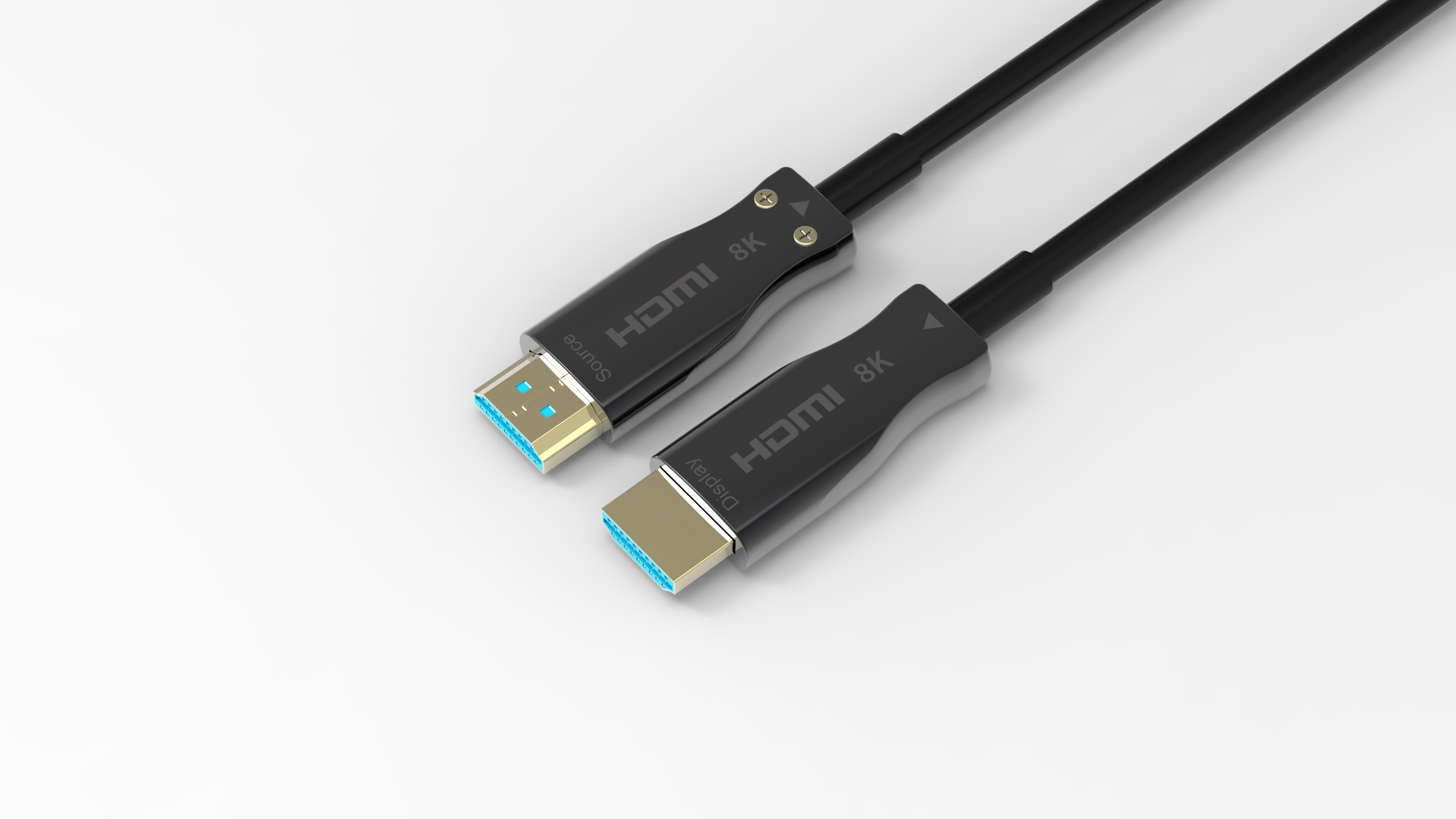 HDMI  AOC 8K光纖線 黑色外殼 藍芯